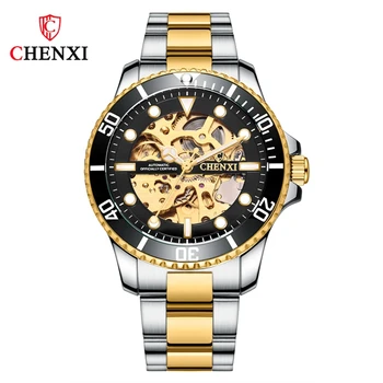 CHENXI 8805B business watches men wrist vintage design water resistance skeleton watch mechanical movement