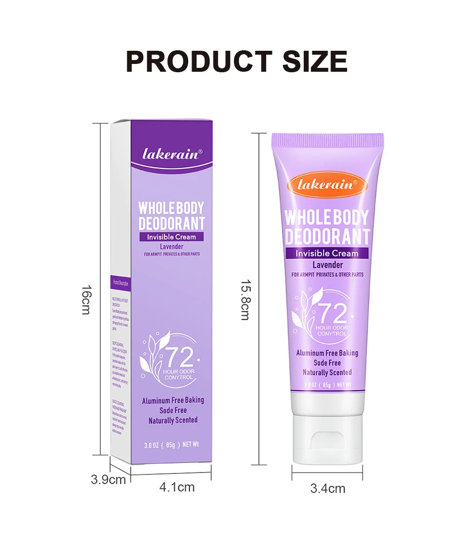 Body Deodorant 72 Hours Cream Body Deodorant, Fruit Fragrance Deodorant