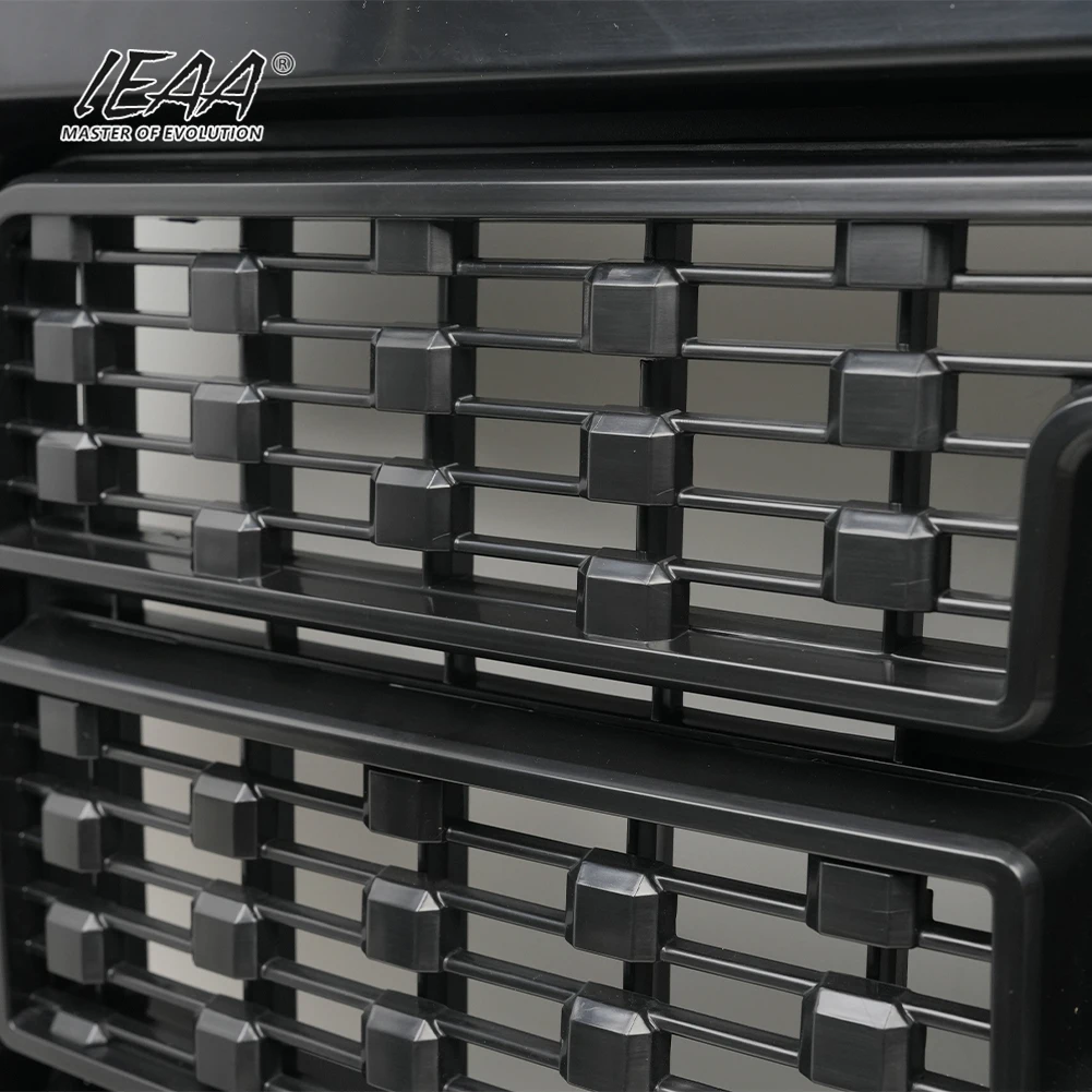 product car accessories grille with light front bumper parts for gmc sierra 2500hd 3500hd 2015 2020 glossy black grill-7