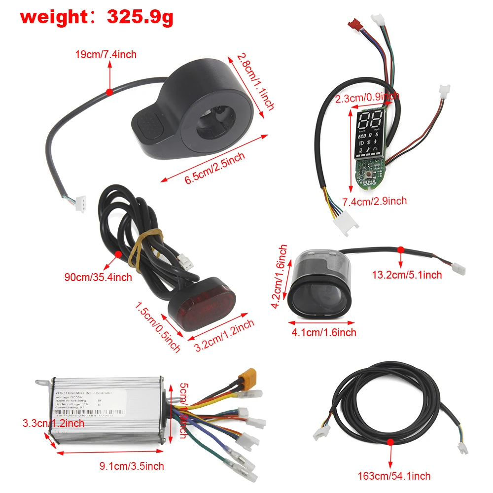 YFS 36V15A 350W 8.5 inch Controller scooter throttle Front Tail Light Line for Xiaomi electric scooter accessories parts