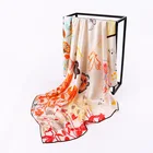 Scarf Wholesale Customized Screen Printing Hand Roll Vintage High Quality Silk Scarf