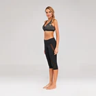 Capris Calf-Length Yoga Pants Sports Leggings Women Skinny Stretch High Elastic Waist Solid Capris Hot