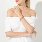 Jewelry Wholesale Stainless Steel Jewelry Bracelet 18k Gold Classic Letter Bracelet For Women