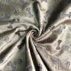 Textile Velvet Fabric Hot Sales 3D Embossing Paw Bone Puppy Pattern Velvet/Velboe Textile Plush Fabric