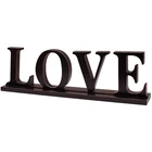 Table Art Decor Decorative Logo Independent Standing Table Decoration Hollow Wooden Letter Art Black Decor Letter