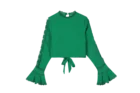 YF007 Women's Stand-up Collar Lace Fashion Slim Long-sleeved T-shirt Women's High Street Casual Wear