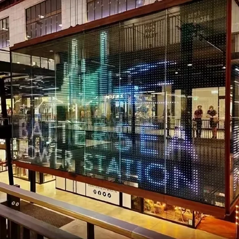 High Definition Transparent Crystal Film P6 P10 LED Display for Education Subway Welcome Screen Infrared Type manufacture