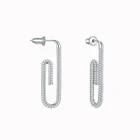 Clip Earrings The Design Of Commuting Wind Of Crystal Diamond Clip Earrings Is Fashionable And Simple