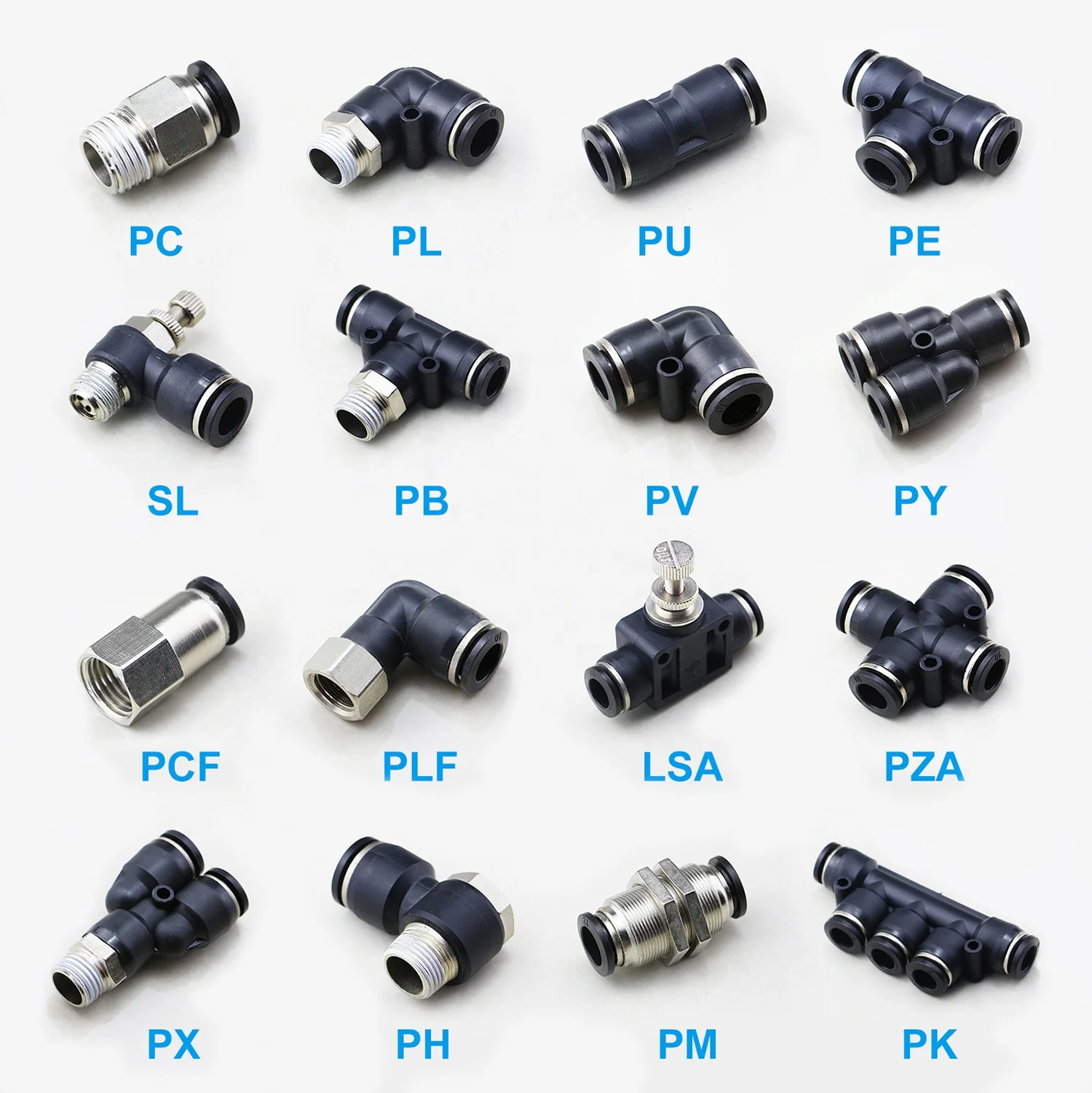 5/16 Tube OD Union Tee Push to Connect Pneumatic Tube Fitting Composite 5 Pack PE-05