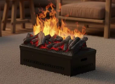 Electric Fireplace, Wall, 3D - detail 62