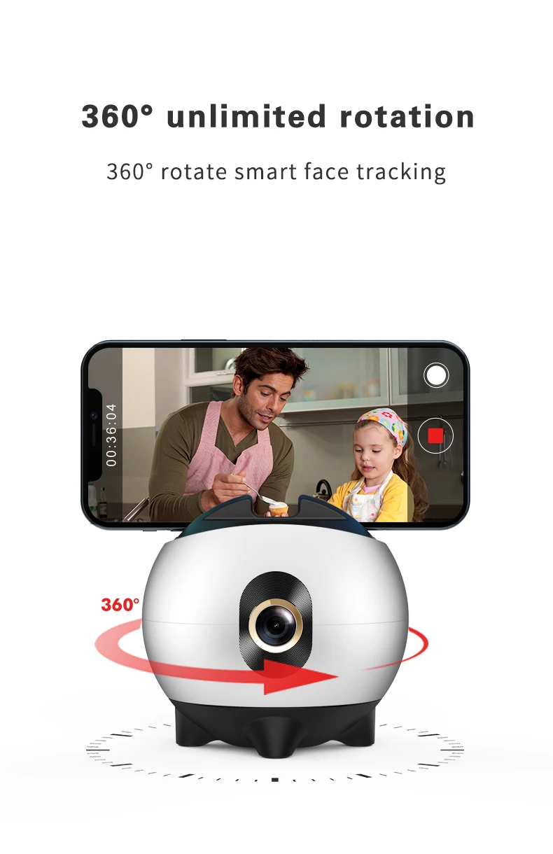 Hot Sell On Amazon! Portable Small Phone Holder 360 Object Auto Human Motion Tracking Smart Shooting for Video Recording