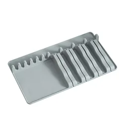 Reusable Silicone Utensil spoon knife Rest kitchen organizer rack shelf storage Knife Block Holds