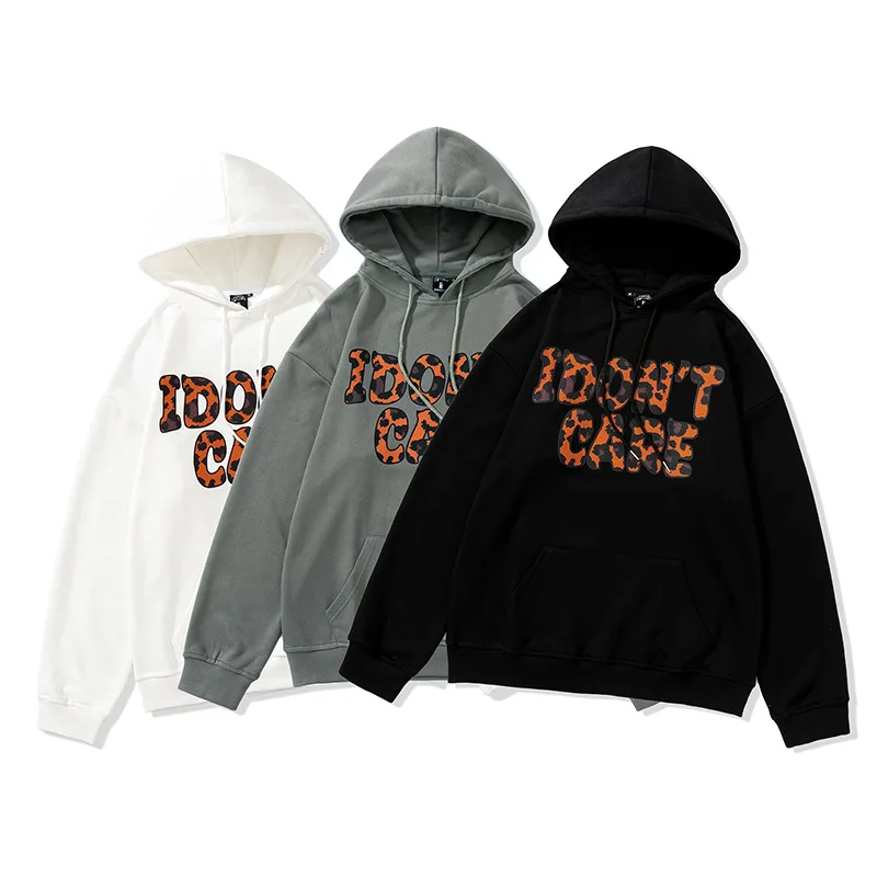 Sudadera Con Capucha Para Hombre,Con Estampado De Letras De Leopardo,Ropa  Para Parte Superior Masculina,De Talla Grande,Con Logotipo  Personalizado,Para Invierno,2021 - Buy Más Tamaño Sudadera Con  Capucha,Color De Logotipo Personalizado,De Los Hombres 