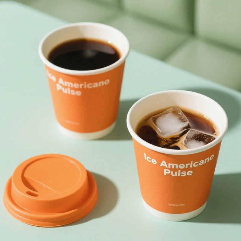 product biodegradable and compostable double wall orange paper cups customized pla coated disposable coffee shop paper cup with logo-4
