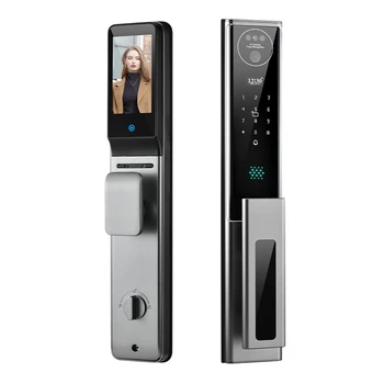 Enrique Tuya intercom waterproof High security 3D face recognition safety lock fingerprint wifi digital door lock with camara