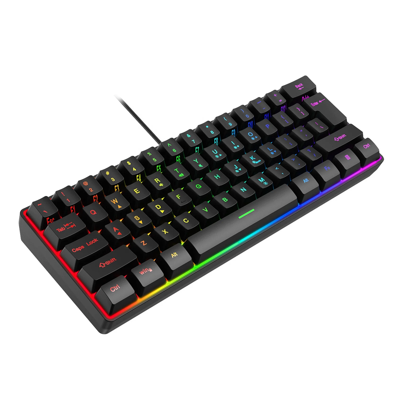 61 keys Rgb Translucent Mechanical Gaming Keyboard Teclado 60% LED Rgb Mechanical Keyboards