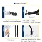 Hat Umbrella Umbrella Umbrella Sales C-type Handle Hat Adjustable Rain Day Dog Traction Rope Reverse Pet Umbrella