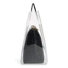 Trend White Trend Design Classic Female Multi-function Waterproof PVC Black And White Large Transparent Handbag