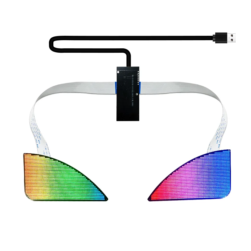 Animated Vehicle Turn Headlight Led Eye Custom Remote Control Led Eye LED Accessory Riding Cycling Bag