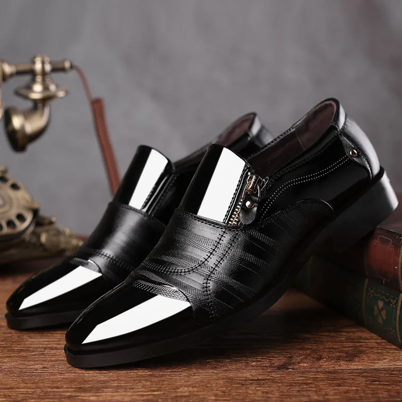 Luxury Business Oxford Leather Shoes Men Breathable Rubber Formal Dress Shoes Male Office Wedding Flats Homme Footwear For Men