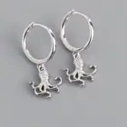 Silver Hoop 925 Silver Hoop Earring Octopus Shape 1MC Rhodium And Gold Plated Crystal Zircon