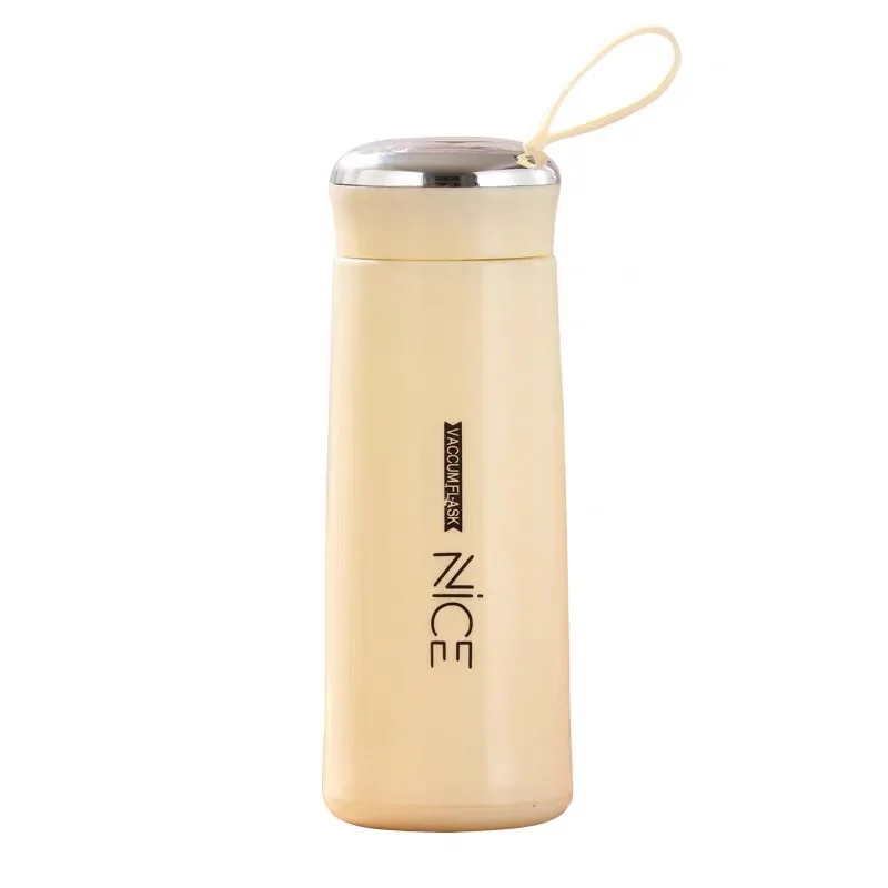 Wholesale New portable rope children's drinking utensils outdoor leakproof 350ml Double Wall Glass Cup Water Bottle