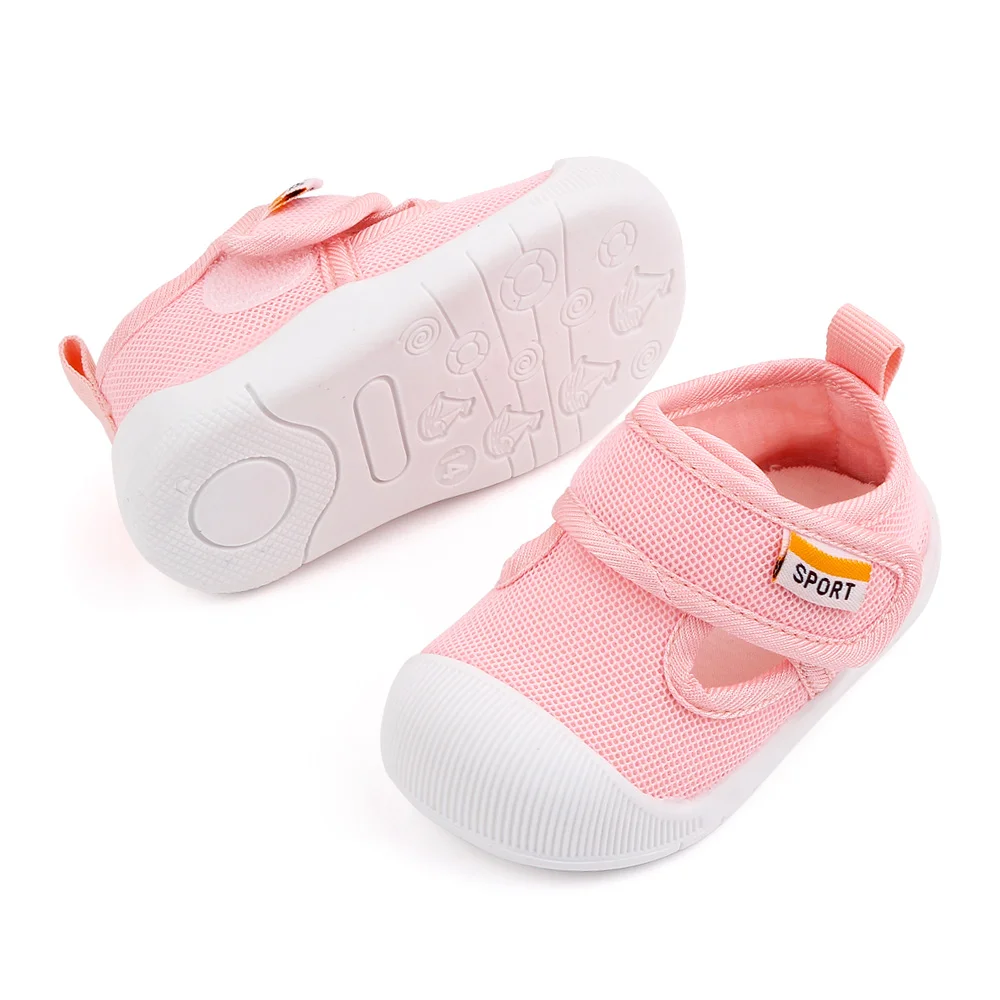 Children 1-3 Years Old Solid Color Mesh Surface Breathable Soft Soled Non-slip Shoes for Kids details