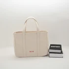 Bag Hand Bags White Large Capacity Canvas Tote Bag Hand Bags White Foldable Shopping Bag