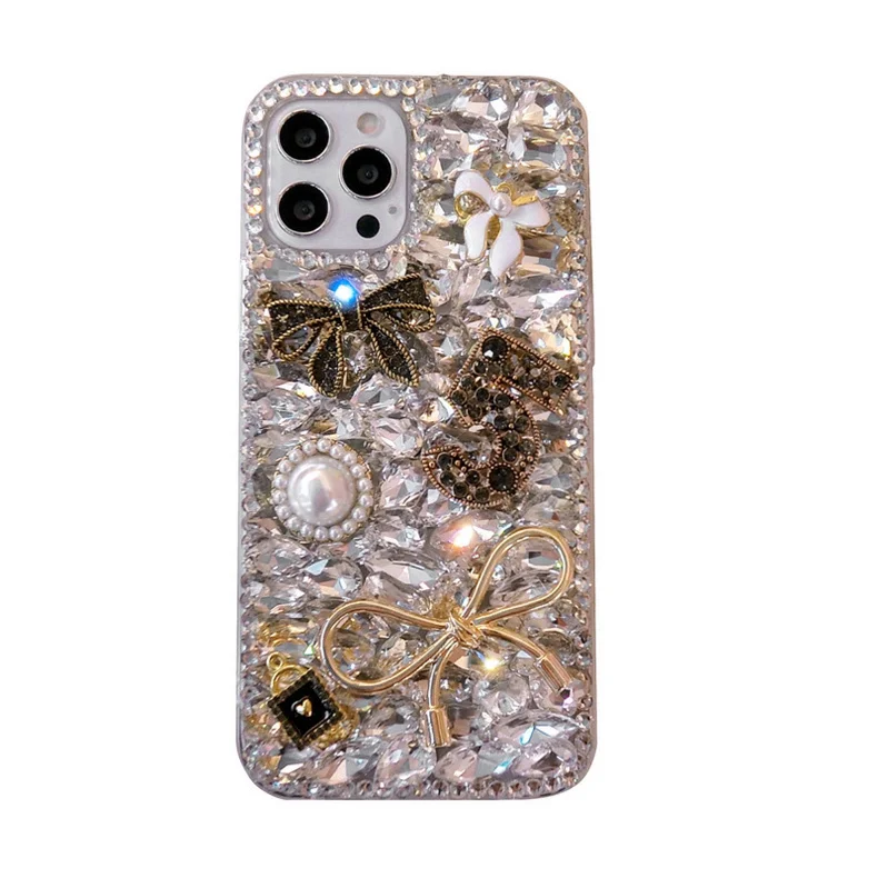 Wholesale Rhinestone Cell Phone Case For iPhone 15 14 13 12 11 Pro Max Bling Diamond Crystal Sparkly Cover For Samsung S24 A13