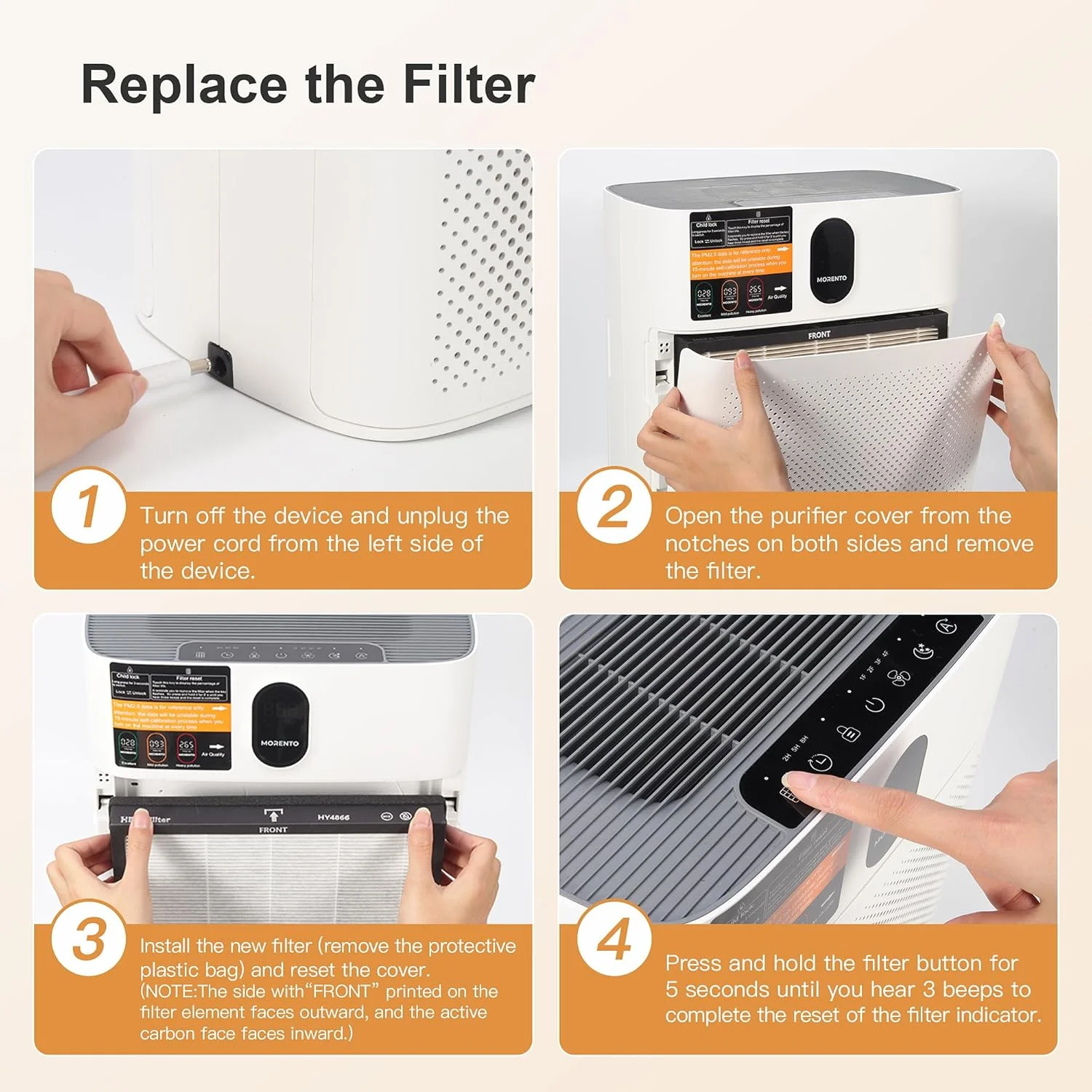 product walson home hotel new condition purifier filter carbon fiber merv 13 genuine hepa air purifier replacement filter for morento-8