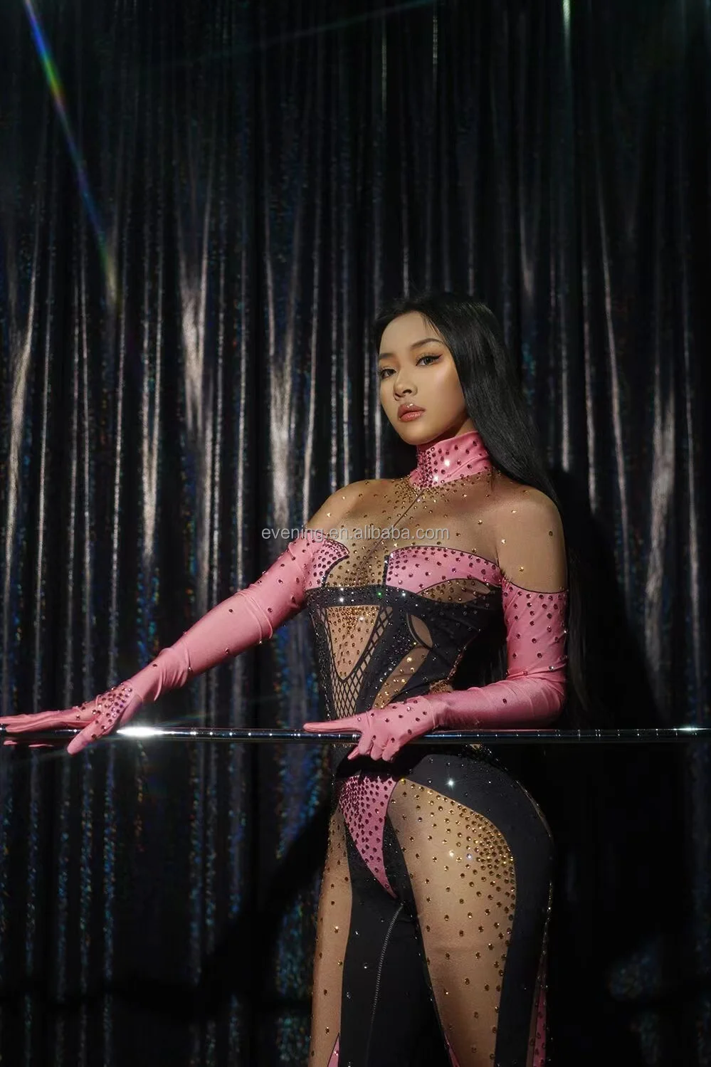 SR Women's Full Length Sexy Long Sleeve Yoga One-Piece Bodycon Jumpsuit (Size: XS-5X), X-Small