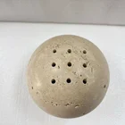 Stone Custom Natural Stone Beige Travertine Sphere Incense Burner
