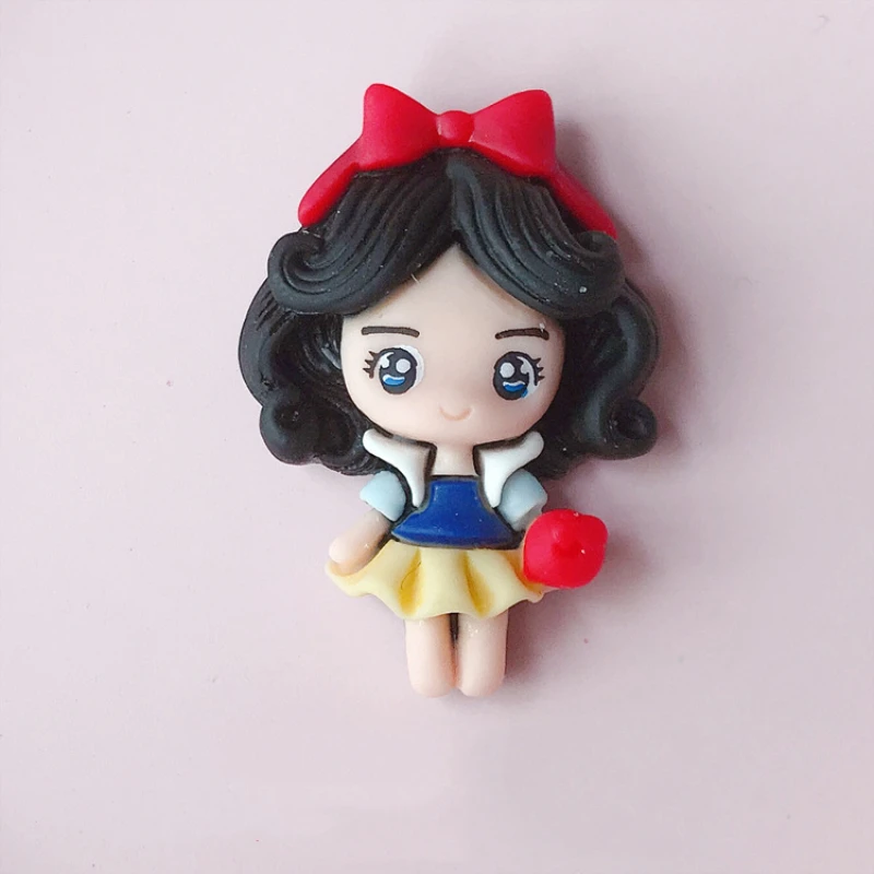 32mm Kawaii Simulation Polymer Clay Doll Flat Back Princess Resin