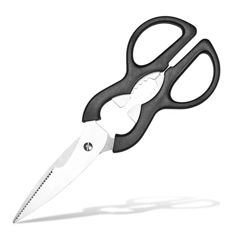 Heavy Duty Meat Fish Utility Scissors Multi Purpose Chicken Bone Poultry Cooking Kitchen Shears With Can Opener