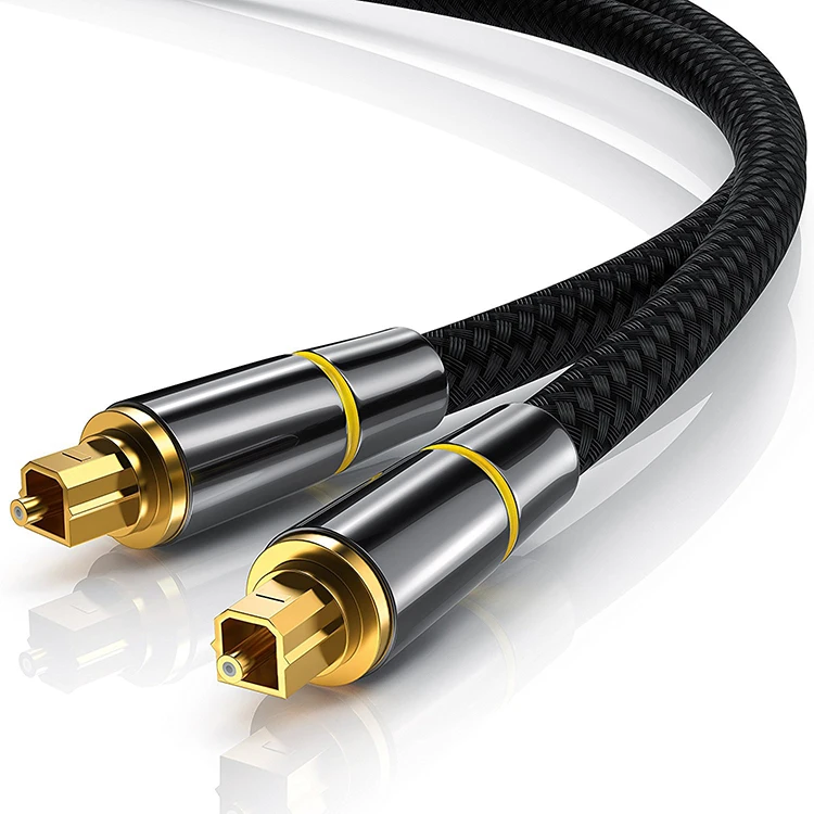 High Quality 24K Gold Plug 1m Digital Fiber Optical Audio Toslink Cable