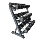 Gym Gym 3-layer Dumbbell Rack Multi-level Weight Storage Rack Suitable For Family Gym