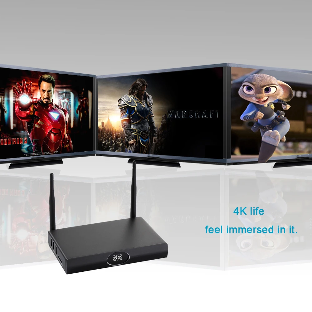 Android wifi UHD media player 4K box digital sinage/advertising player TV box