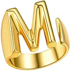 Letter Ring Rings 18k Gold Plated Jewelry 26 Letter Initial Adjustable Ring