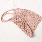 Woven Multicolor Macrame Crochet Lady Hand Bags Bohemian Woven Beach Tote Bags