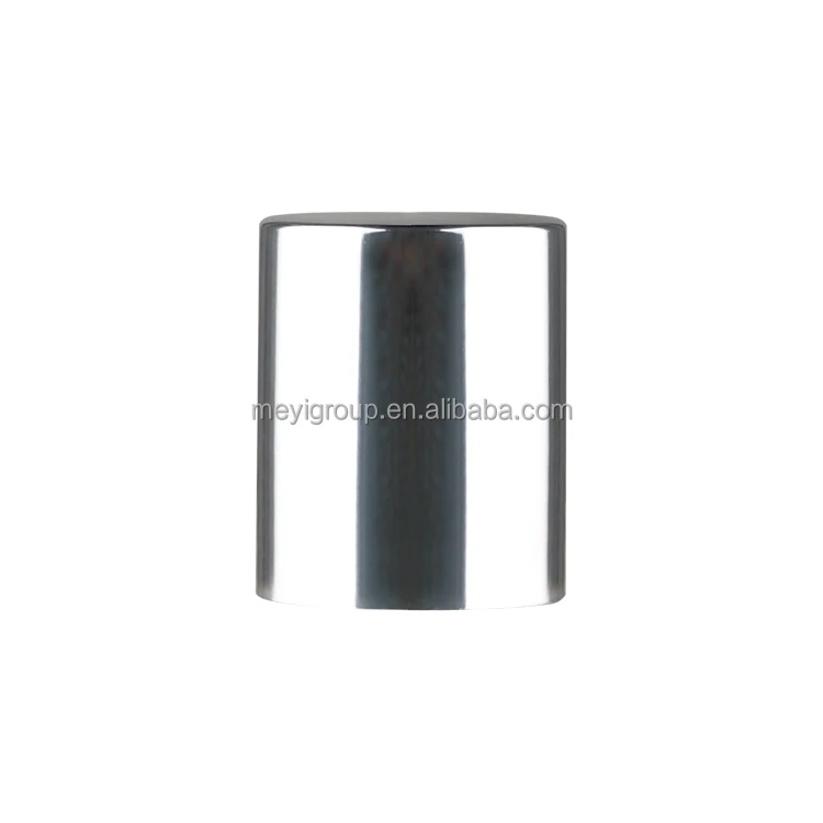 Shiny Black Aluminum Perfume Cap with Click-on Effect for FEA 15mm Crimp Pump and 17.2mm Collar