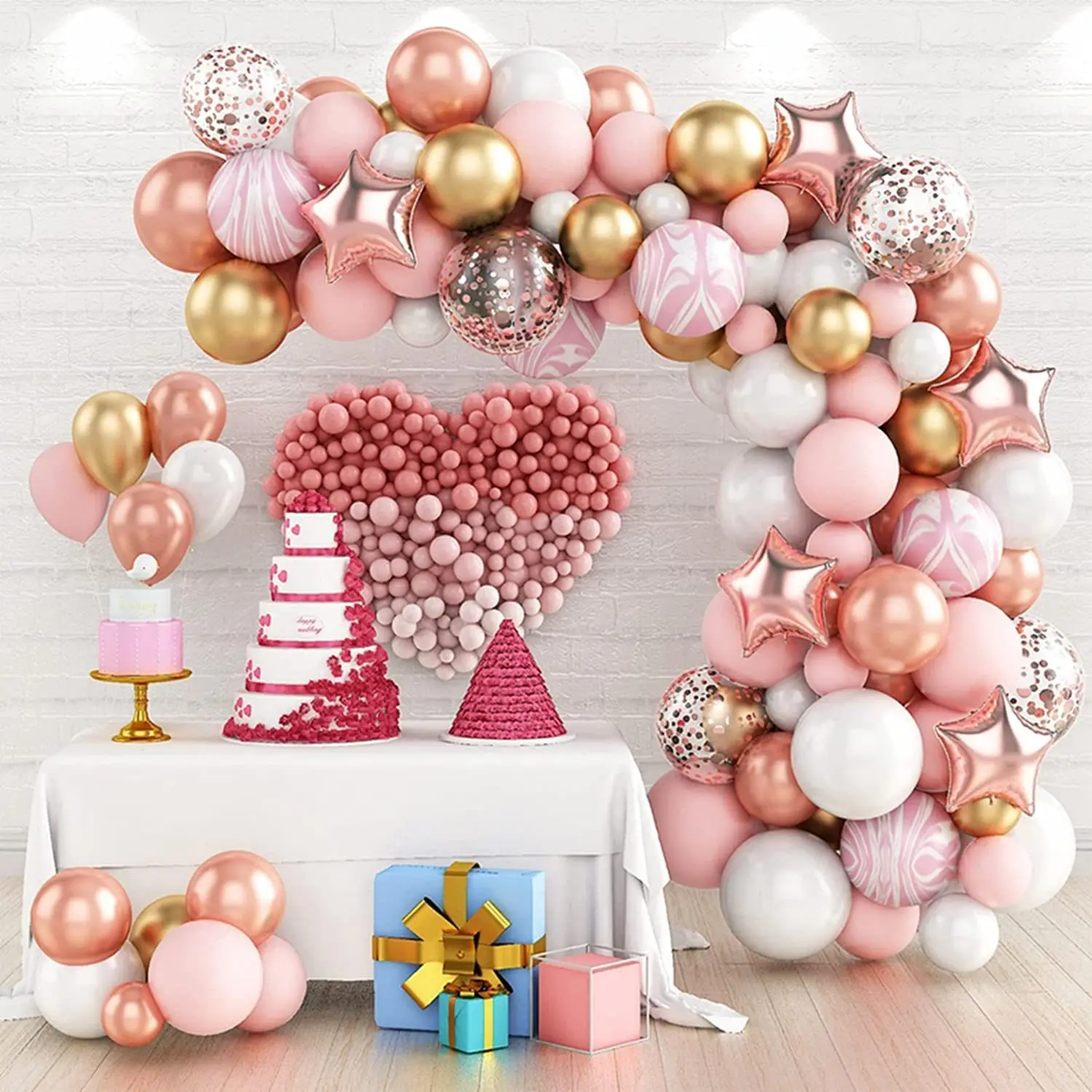 Ins style beautiful Macaron Balloon chain set Wedding Festival birthday party decoration balloon set