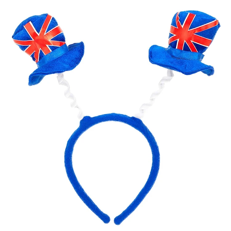 Fascinator Union Jack Mini Top Hat Patriotic Union Jack Mini Top Hat On
