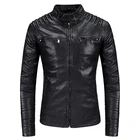 Jackets Brown Jacket Wholesale Fashion Men Racer Motorcycle PU Leather Jackets Coat Black Brown Leather Jacket