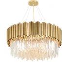 Chandelier Decorative Lamp Luxury Nordic Style Generous Home Decoration Fashion Steel K9 Crystal Chandelier Lamp