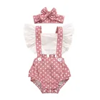 Cute Suspender Baby Romper Printed Kids Onesie 0-24 Months Infant Clothing