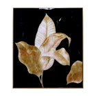 Painting Modern Print Golden Leaf Picture Wall Framed Decorative Crystal Porcelain Painting Art Work