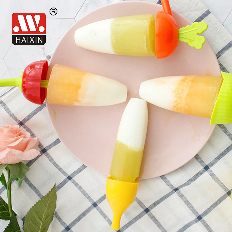 Bpa Free Household Kitchen DIY 2 In 1 Custom Shape Banana Silicone Custom popsicle Ice Cube Mold For Kid