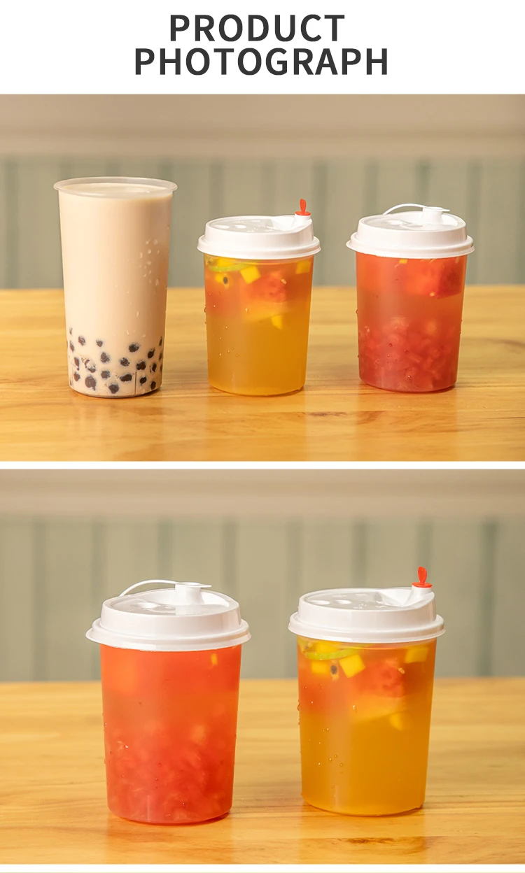 Lokyo Food Grade Pp Plastic Cup Beverage Wholesale Disposable 500ml