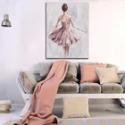 Art Painting Wall Art Customize Size Handmade Wall Art Pink Girl Fashion Sexy Beauty Back Woman Paintings