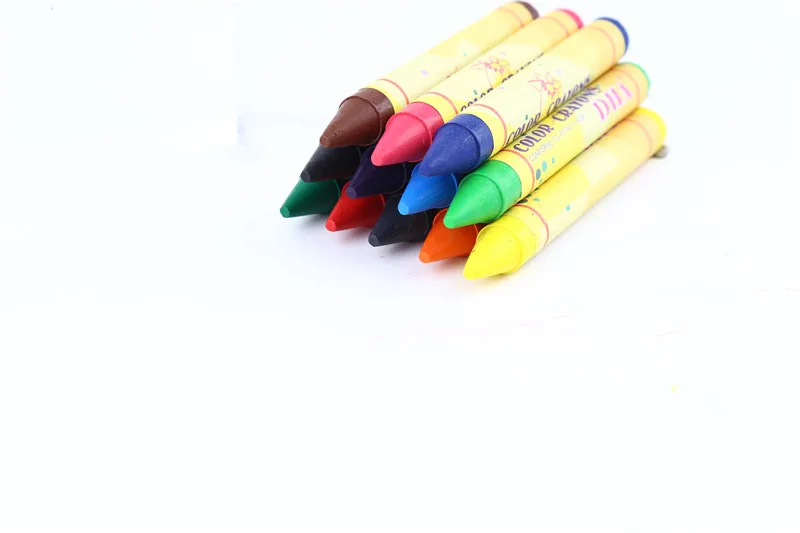 Wholesale 12 Bright Colors Custom Washable Wax Crayon Set for Kids